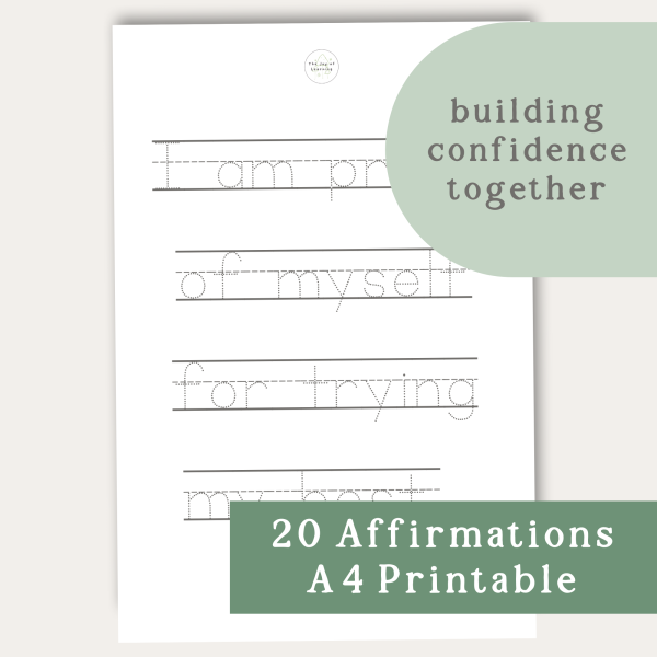 Handwriting Affirmations A4 Printable